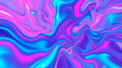An abstract digital artwork featuring a swirling, psychedelic pattern of vibrant blue, pink, and purple hues. The colors blend and intermingle, creating a sense of movement and energy