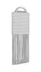 Bag Illustration, vector cad, vector illusration, fashion design, fashion drawing, flat cad, line drawing, vector. 