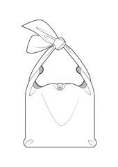 Bag Illustration, vector cad, vector illusration, fashion design, fashion drawing, flat cad, line drawing, vector. 