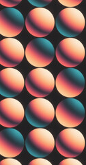 Abstract background with colorful spheres in a seamless pattern