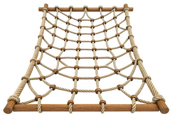 Rope Netting Playground Structure Design Isolated on White