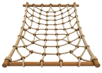 Rope Netting Playground Structure Design Isolated on White