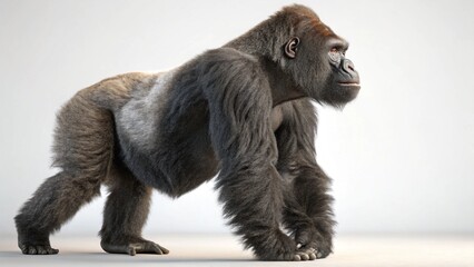 Fototapeta premium Eastern Gorilla on studio background