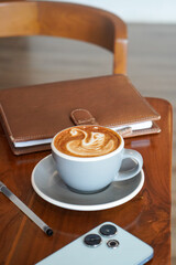 Hot Cappuccino, Indonesia, captured on May 31, 2025. A warm cup of espresso blended with steamed...
