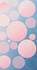 Abstract background with pink circles on a light blue backdrop