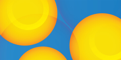 blue and yellow abstract background with circular shapes composition