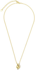 Gold necklace isolated on white background