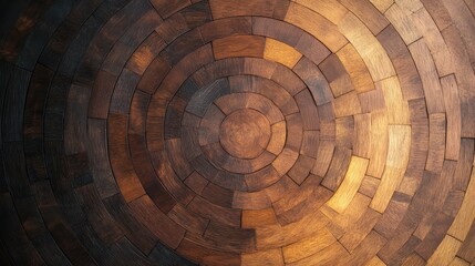 Obraz premium Subtle Earth Tone Gradient with Radial Transition of Warm Wooden Textures