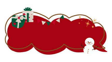 クリスマスのふきだし イラスト