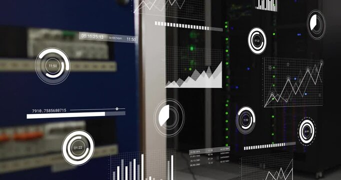 Upon loading UI showing timers counting bars sliding charts rising spinning for monitoring metrics