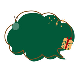 クリスマスのふきだし イラスト