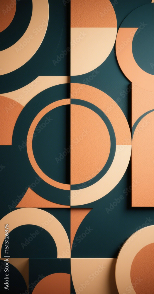 Poster abstract geometric shapes pattern design background texture modern art