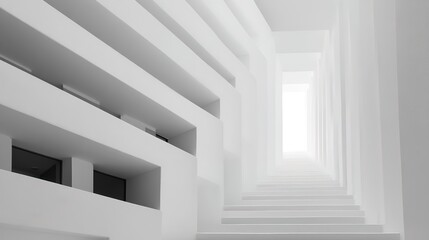Modern White Building Interior Corridor