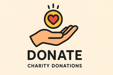 Charity donation concept donate to charity online now: support our cause and make a difference with your generous donation today