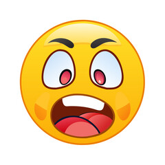 A emoji face screaming in fear 
