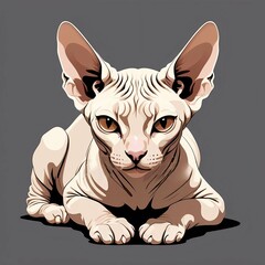 Obraz premium 様子をうかがう猫のスフィンクス