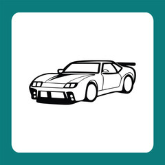 White Supercar Cartoon Vector &ndash; Modern Car Design

