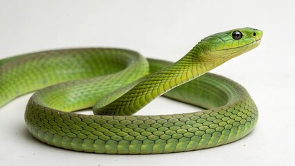Fototapeta premium Eastern Green Mamba on studio background