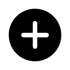Plus Icon – Black Vector Add Symbol for Create, New Item, and UI Action Buttons

