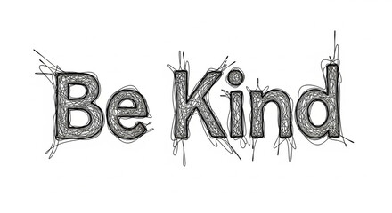 Be Kind typography, Be Kind Text