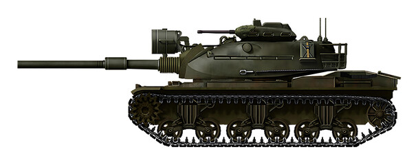 M60 Sherman (Alternative M60 tank, with improved chassis from the M4 Sherman tank) © Tikros