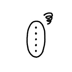 吹き出し　イラスト　素材　手書き　シンプル　無言