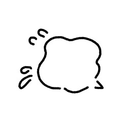 吹き出し　イラスト　素材　手書き　シンプル　焦る