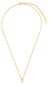 Gold necklace isolated on white background