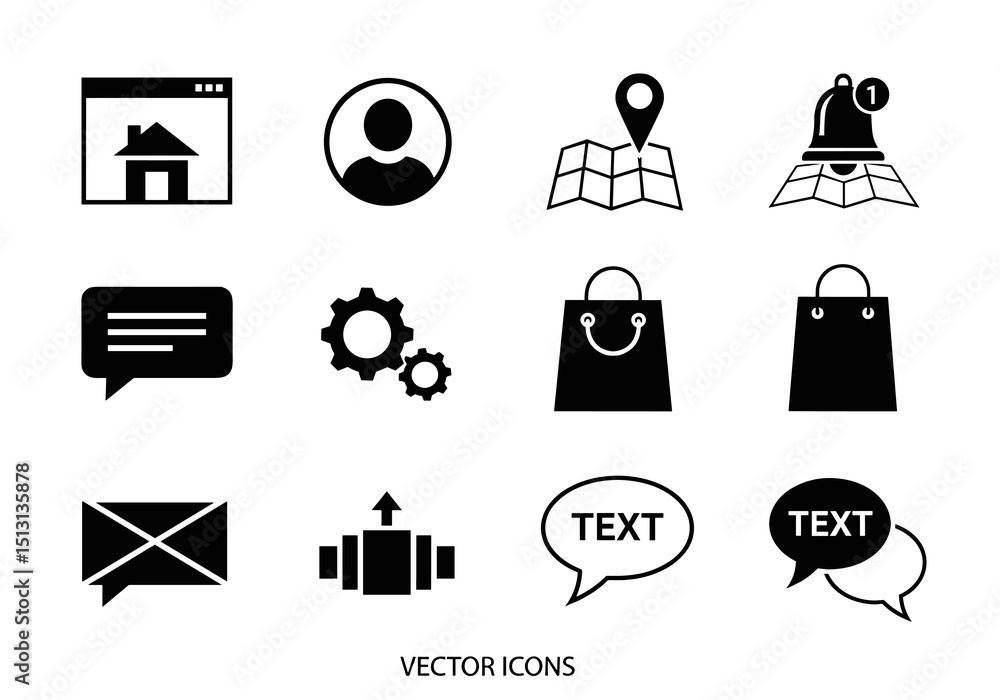 Poster digital icon pack: a curated collection of sleek, minimalist digital icons, perfect for a variety of