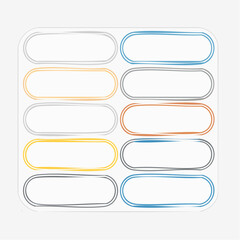 Label frames designed for easy product or category text input.