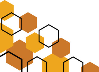 Fototapeta premium Hexagon Outline Corner