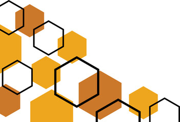 Fototapeta premium Hexagon Outline Corner