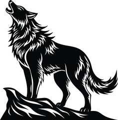 wolf head vector