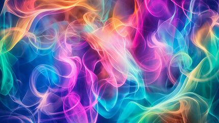 Colorful smoke creating abstract and vibrant design