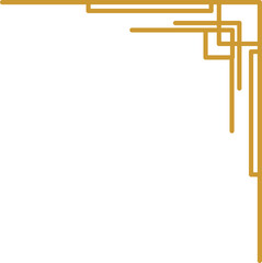 Obraz premium Monoline Art Deco Corner Border