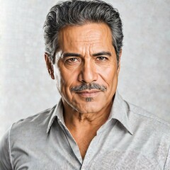 Closeup portrate of hispanic senior man.