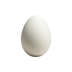 Single White Chicken Egg Isolated on Transparent Background