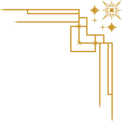 Monoline Art Deco Corner Border