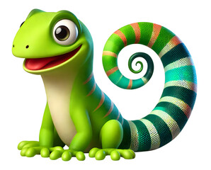 Lizard character illustration  isolated on transparent background