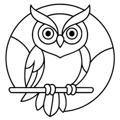 owl pattern, bird template for stained glass art, printable, download
