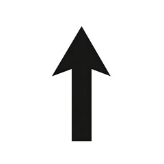 Simple upward-pointing arrow on black background