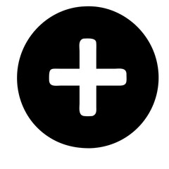 Obraz premium Simple plus icon design isolated on white background