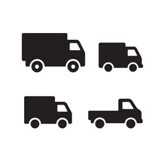Delivery Truck Icons in Various Shapes and Sizes