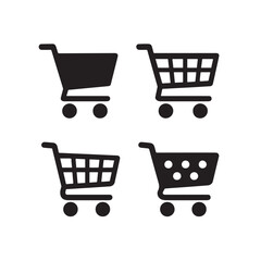 Shopping Cart Icons in Multiple Styles for E-Commerce