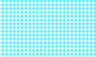 ギンガムチェック素材／水色