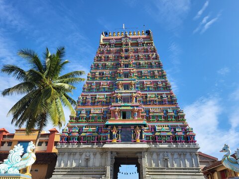 Grand entrance Gopuram of Sringeri Sharada Peetham, a timeless gateway to Advaita, faith, and heritage in Karnataka