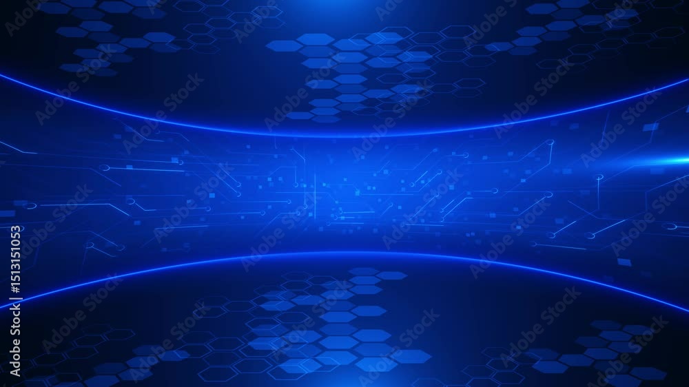 Poster digital technology abstract background with connected dots on 3d wave landscape. concept of ai artif