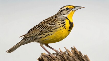 Fototapeta premium Eastern Meadowlark on studio background