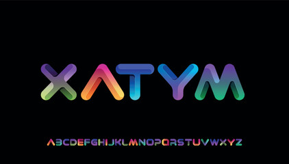 gradient modern stylish 3d capital alphabet letter logo design