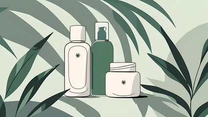 A skincare bottle elegantly displayed against a clean background.